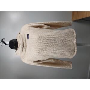 Patagonia Women's Beige Textured Fleece Jacket with Hood